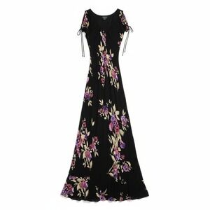 Nolita Slip Dress Large Dark Floral Y2K‎